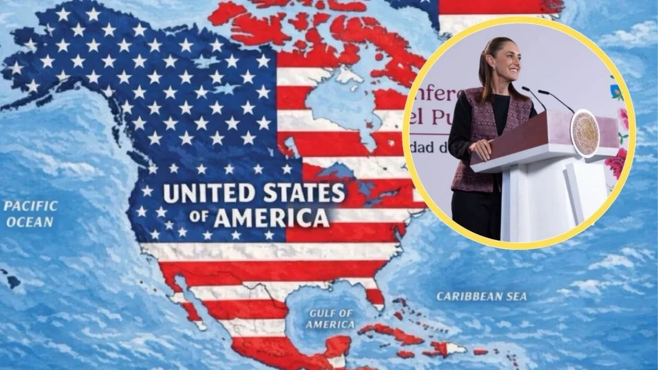 Sheinbaum rechazó el mapa de Trump y defendió la soberanía de México